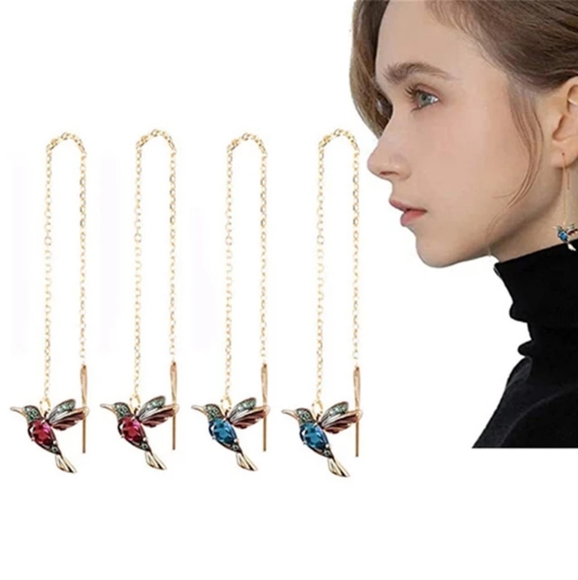 WE'RE BACK! Hummingbird Threader Drop Earrings - Picture 3 of 12
